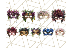 Vintage Garden Masquerade Floral Eye Mask PNG Clipart Product Image 8