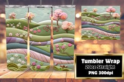 Charming 3D Landscape Tumbler Wrap Sublimation Product Image 1