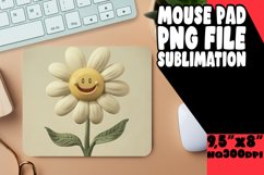 Retro Flower Fantasy: Mouse Pad Sublimation Spectacle PNG Product Image 1
