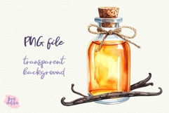 Vanilla Extract Clipart Sublimation Baking PNG Product Image 1