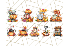 Fall Cottagecore Kitchen Clipart, Cozy Autumn Kitchen PNG Product Image 8