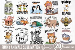 Funny Animals Sublimation PNG Product Image 1