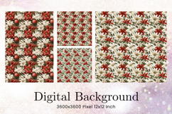 Flower Pattern Background Wallpaper Digital Paper_80 Product Image 1