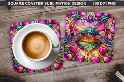 Coaster Sublimation, Valentine Coaster PNG Design Product Image 1