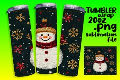 20oz Tumbler Wrap for Unique Style , Snowman Product Image 1