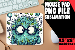 Cheerful Desk Mat Sublimation, Monster Product Image 1