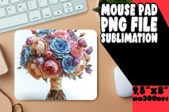 Stylish 3D Flower Pattern Mouse Pad: Sublimation Delight Product Image 1