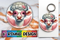 Cheerful Circle Keychains Design PNG, Valentines Product Image 1