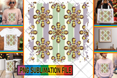 Stylish PNG Art for TSHIRTS, Gold Flower Product Image 1