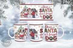 Christmas Mug Wrap Design - Christmas Dog Sublimation Product Image 5
