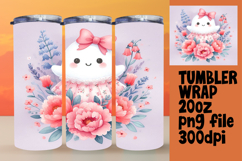 EYE-CATCHING 20oz Tumbler PNG , Cute Ghost Product Image 1