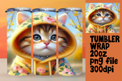 LUSH 20oz PNG Tumbler Template , Cute Cat Product Image 1
