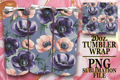 Bright mornings 20oz tumbler wrap, Flower Pattern Product Image 1