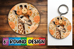 Joyful Circle Keychains for Gifts, Giraffe Product Image 1