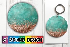 Sparkling Glitter Leopard Sublimation Circle: Keychain, Coas Product Image 1