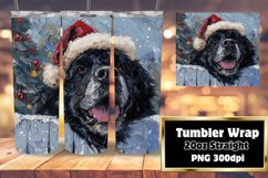 Winter Peeking Dog Tumbler Wrap Christmas Holiday Design Product Image 1