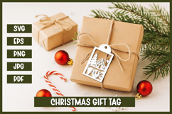 12 Christmas Gift Tags Paper cut SVG,Christmas Tag SVG Product Image 9