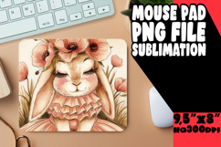 Whimsical Mouse Pad Design PNG, Cute Bunny Product Image 1