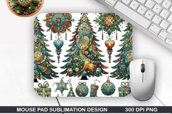 Christmas Tree Mouse Pad Sublimation,Christmas Mouse Pad PNG Product Image 1