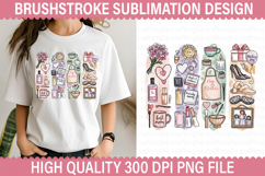 Mother's Day Brushstroke Sublimation Design -Brushstroke PNG Product Image 1