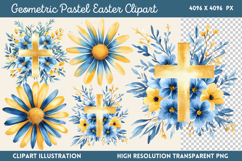 Geometric Pastel Easter Clipart Bundle PNG Product Image 7
