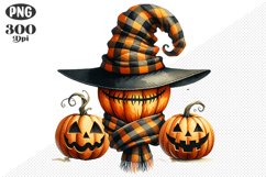 Halloween Pumpkin Sublimation - Clipart PNG Design Product Image 1