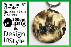 Elegant Round Design Coaster Template , Horror Halloween Product Image 1
