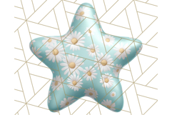Cute Puffy Star Clipart PNG, 3D Glossy Pastel Stars Clip Art Product Image 4