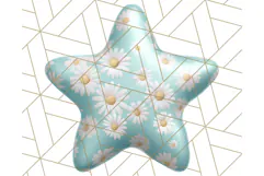Cute Puffy Star Clipart PNG, 3D Glossy Pastel Stars Clip Art Product Image 4