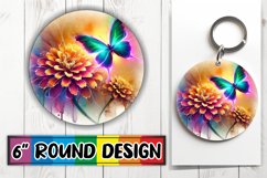 Luminous Ornaments Round Design PNG, Butterfly Product Image 1