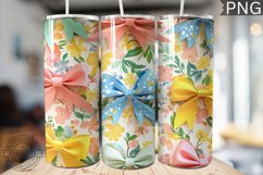 Spring Fling Bow Tumbler Wrap -High Quality 300 Dpi Product Image 1