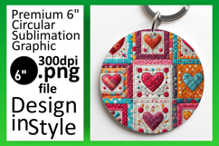 Whimsical Circle Design for Sublimation , Patchwork Product Image 1