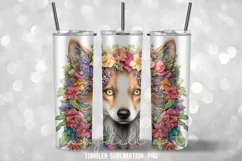Flowers Dog Tumbler Wrap Sublimation Designs Product Image 4