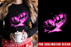 Santa Sleigh PNG, Christmas Holiday Sublimation PNG Product Image 1