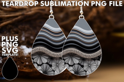 Chic Teardrop Earrings Sublimation, Pattern Product Image 1