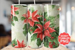 Christmas Flowers Tumbler | Christmas Tumbler Wrap Product Image 1