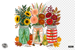 Autumn Mason Jars Clipart Product Image 1