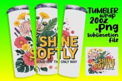 STYLISH 20oz Tumbler Template for Any Occasion , Flower Quot Product Image 1