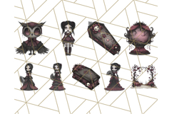 Gothic Halloween Clipart Dark Aesthetic PNG, Halloween Png Product Image 5