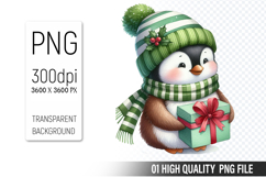 Watercolor Christmas Animals Clipart PNG Bundle, 37Designs Product Image 19