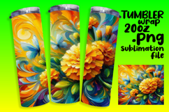 LUXE 20oz Tumbler Wrap Design , Flowers Product Image 1