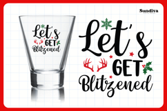 Funny Christmas Shot Glass Quote SVG | Let&#039;s Get Blitzened Product Image 3