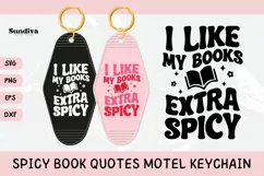Spicy Book Lover Motel Keychain SVG - Extra Spicy Product Image 1