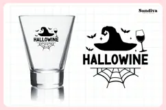 Funny Halloween Shot Glass Quote SVG | Hallowine Product Image 3