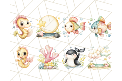 Under the Sea Nursery Clipart, Ocean Animals PNG Product Image 8
