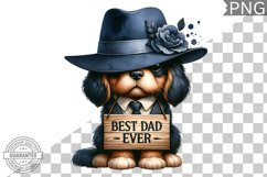 Best Dad Ever Sublimation - Father's Day Dog Clipart PNG Product Image 1