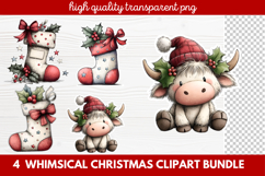 Whimsical Christmas Clipart | Cute Festive Holiday PNG Product Image 1