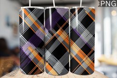 Halloween Plaid Pattern Tumbler Wrap - High Quality 300 Dpi Product Image 1