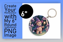 Sophisticated Round Design for Sublimation , Cute Bear Product Image 1