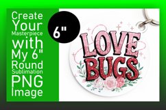 Trendy Round Design Keychain Template , Valentines Product Image 1
